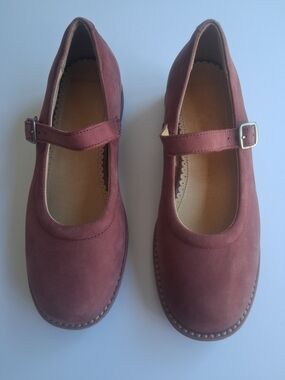 Lands End Womens' Mary Jane School Shoes in Dusty Rose US 7.5